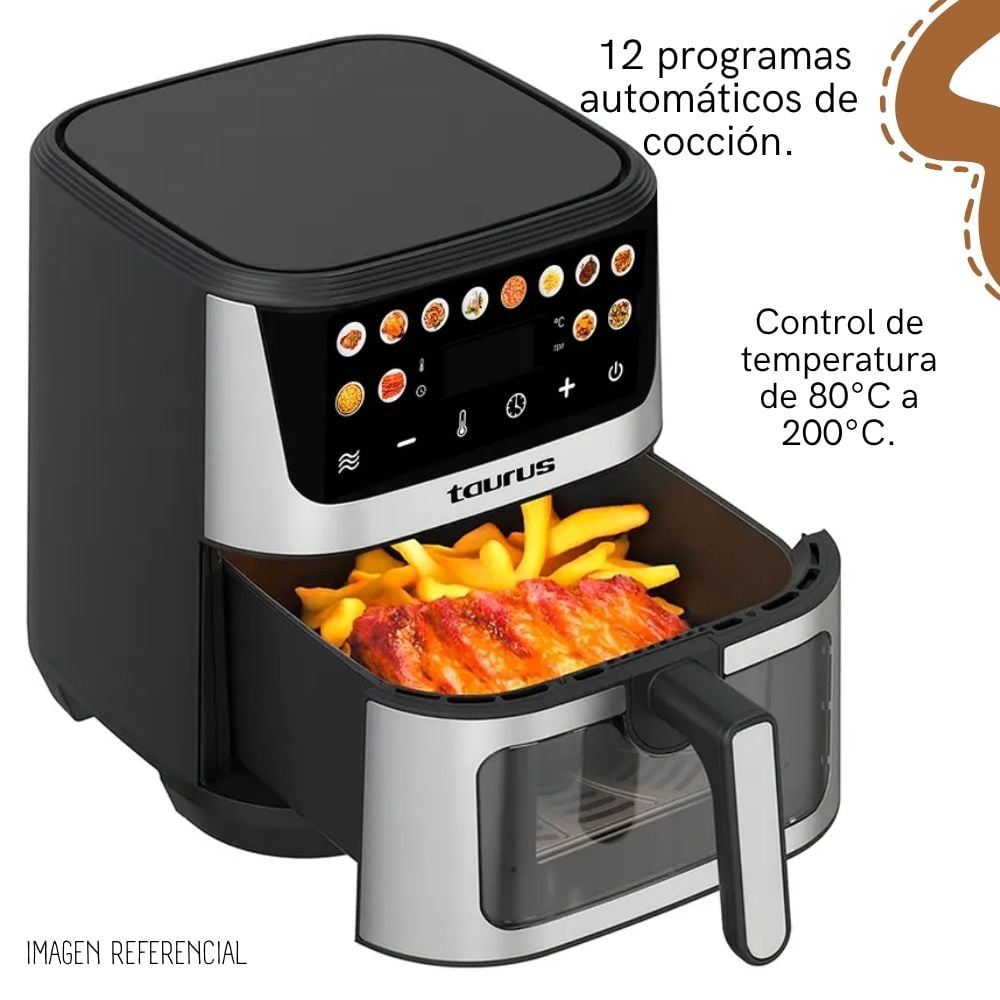 FREIDORA DE AIRE TAURUS 8LT 2100W AERO CRISPY II - PE9900250A - 2