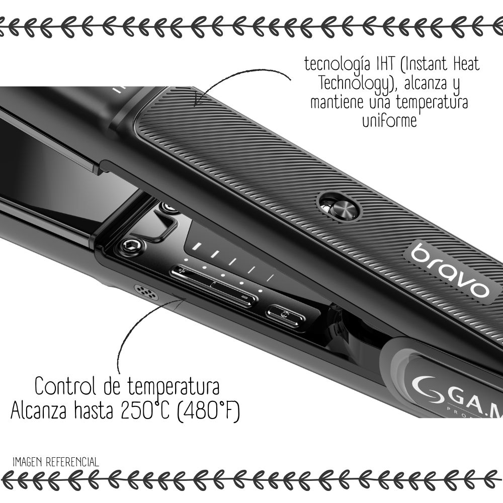 PLANCHA ALISADORA GAMA IHT BRAVO LED OA - BECHS0000002905 - 2