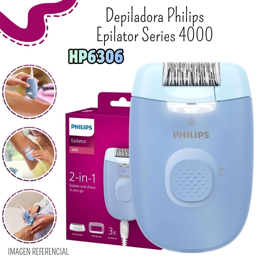 DEPILADORA EPILATOR PHILIPS BRE247_00 SERIES 4000 - 1