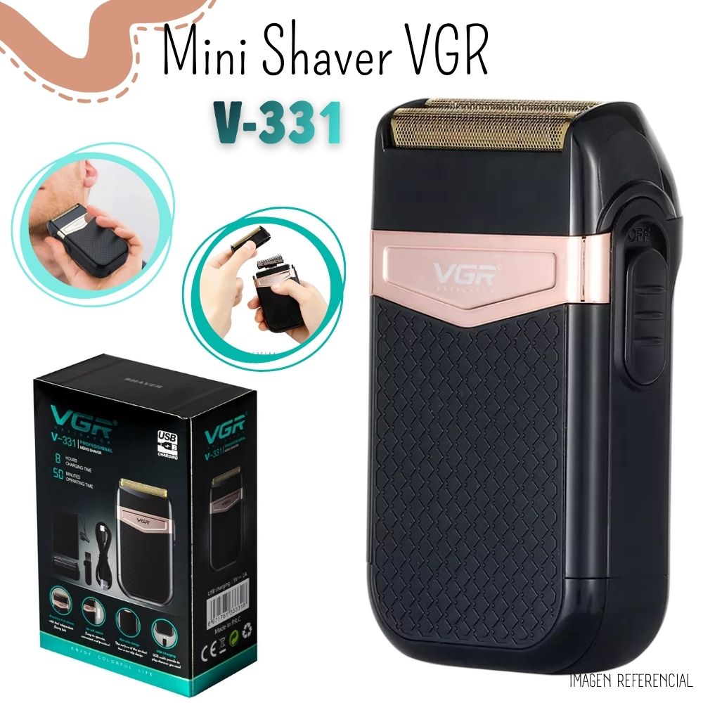 MINI AFEITADOR SHAVER VGR INALÁMBRICO V-331 - 1