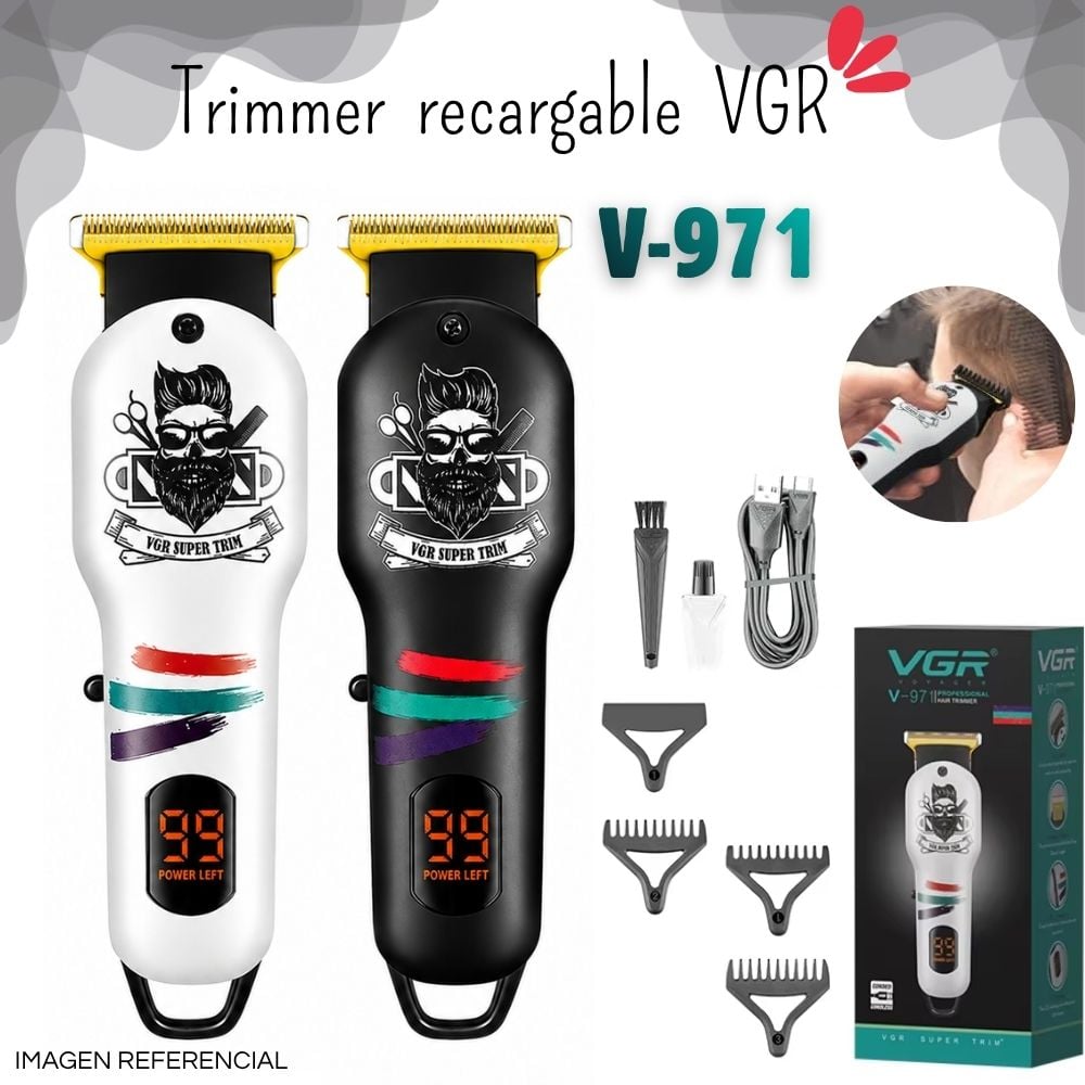 TRIMMER INALÁMBRICO RECARGABLE VGR V-971 - 1