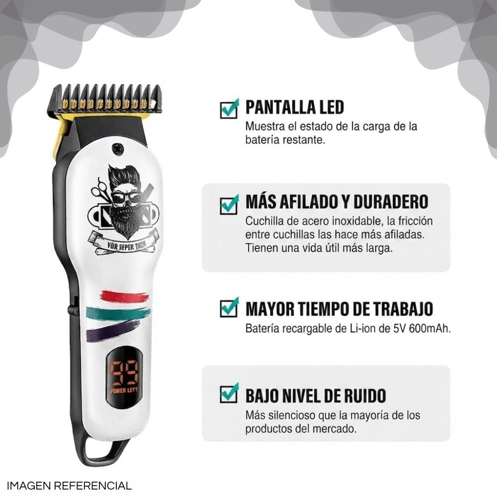 TRIMMER INALÁMBRICO RECARGABLE VGR V-971 - 2