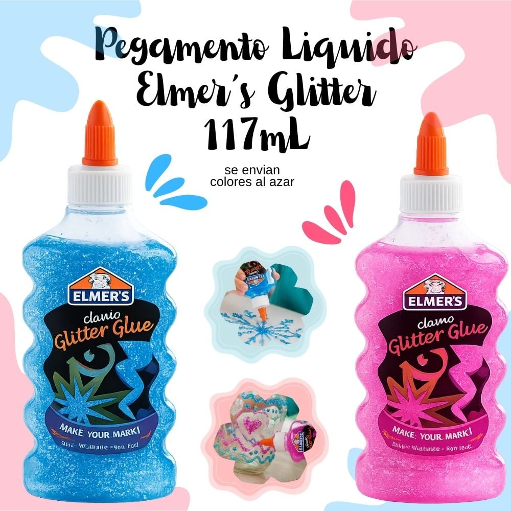 PEGAMENTO LÍQUIDO GLITTER ELMER'S 2048794– 177 ML - 1