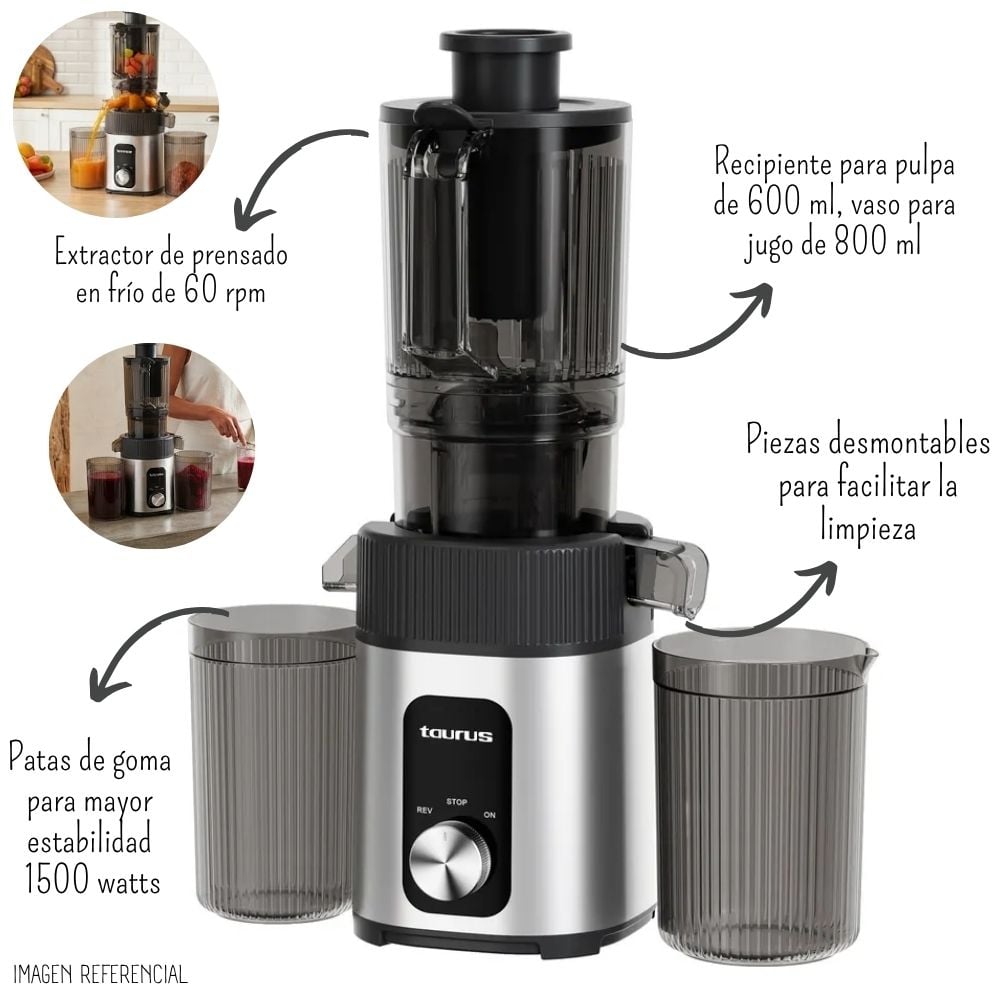 EXTRACTOR DE JUGOS DE PRENSADO MOD. SLOW JUICER PE9240350A - 2