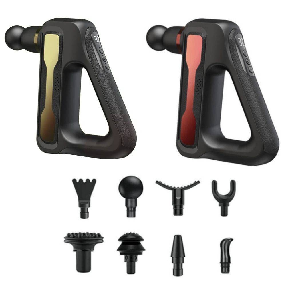 MASAJEADOR BLUIDEA FASCIAL GUN DIGITAL BLD-888 ROJO/DORADO - 4