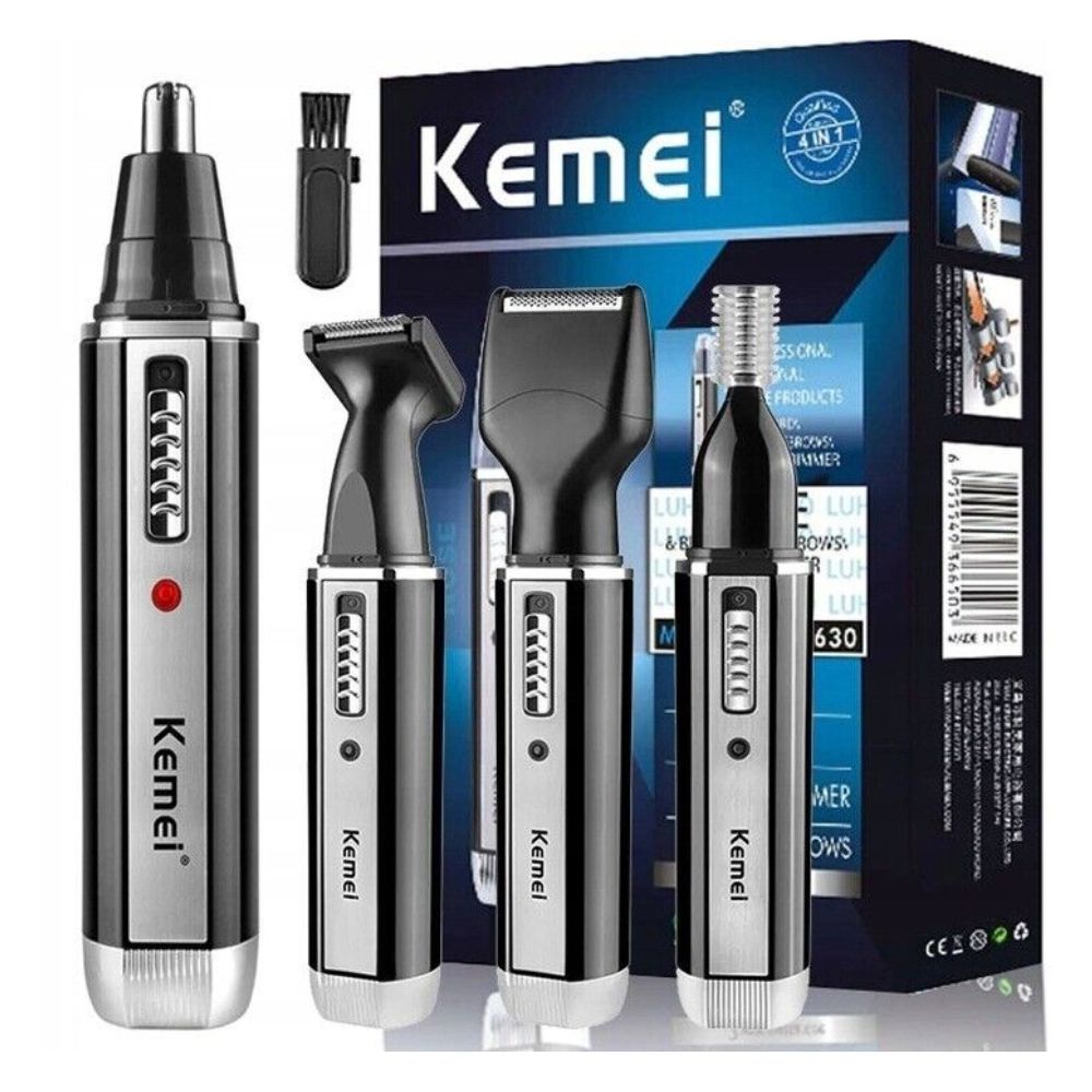 CORTADORA KEMEI KM-6630 PARA VELLO NASAL BARBA CEJAS Y RECARGABLE 4 EN 1 - 7