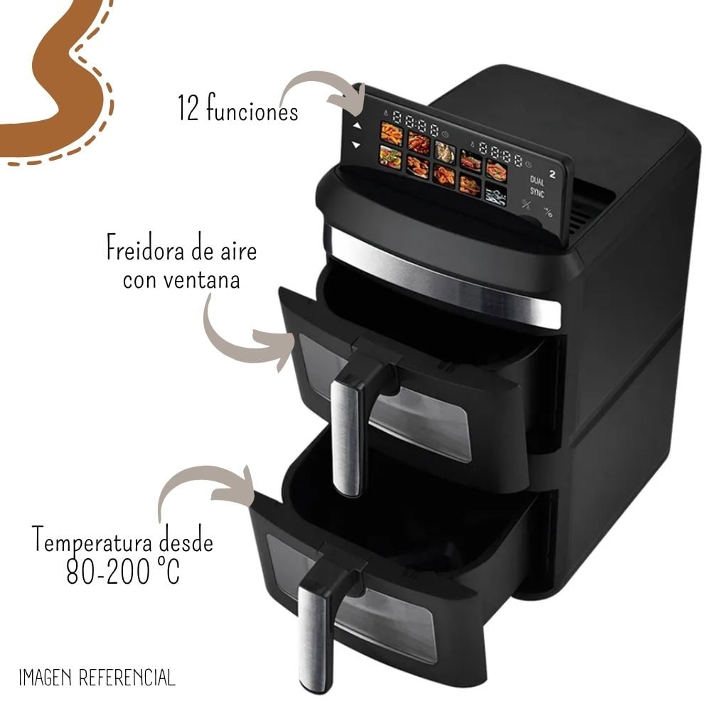 FREIDORA DE AIRE TAURUS DUO AIR TOWER 13L – PE9720200A - 2