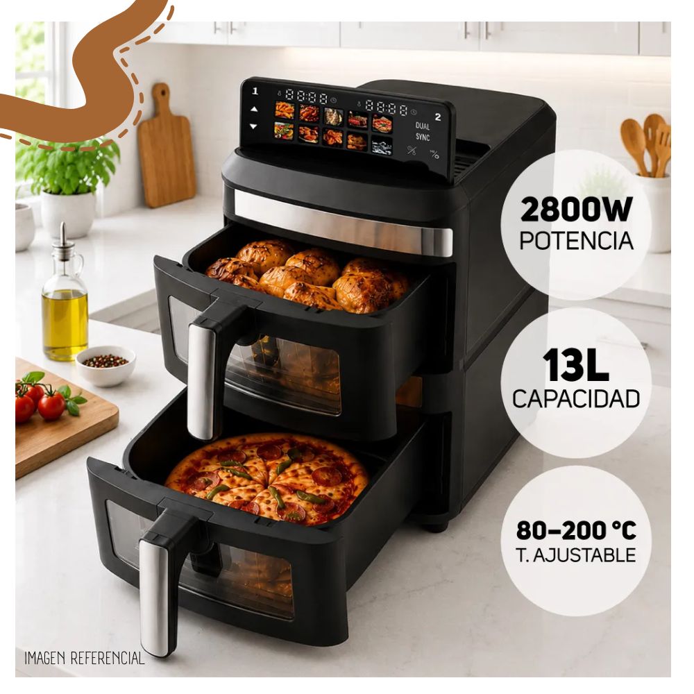 FREIDORA DE AIRE TAURUS DUO AIR TOWER 13L – PE9720200A - 4