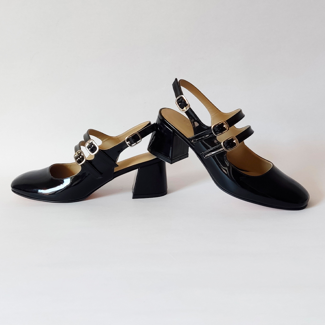 ZAPATOS CASUALES MUJER IRISABA CUERO NEGRO BRILLANTE REBECA - 2
