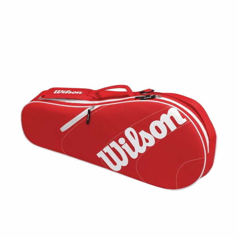 WILSON RAQUETERO ADVANTAGE TEAM TRIPLE BAG - ROJO/BLANCO - 1