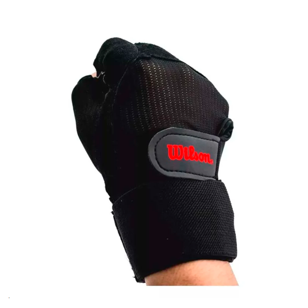GUANTES WILSON ENTRENAMIENTO PIEL NEGRO - 1