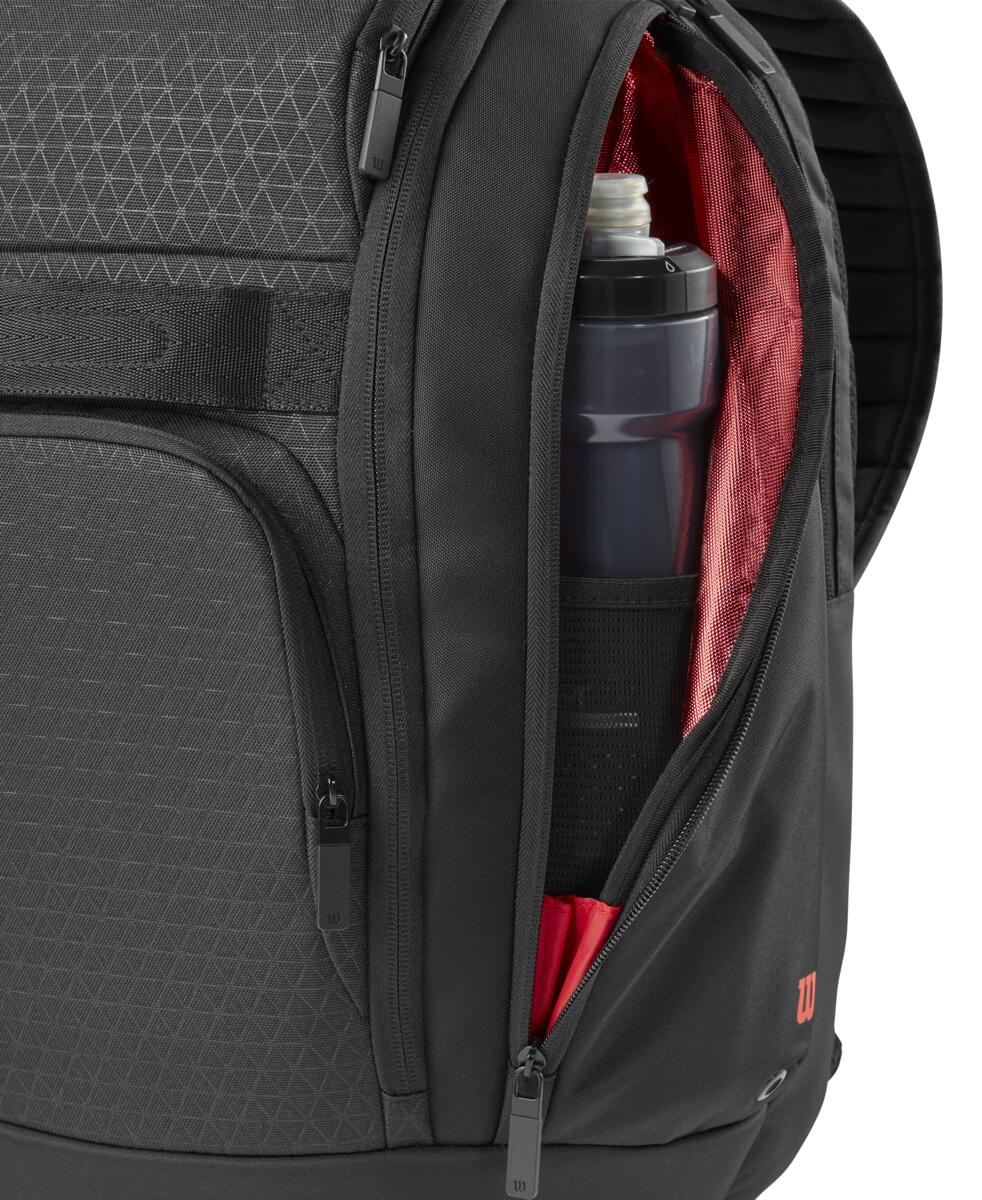 MOCHILA DE TENIS WILSON CLASH V3 BACKPACK BLACK/INFRARED - 3