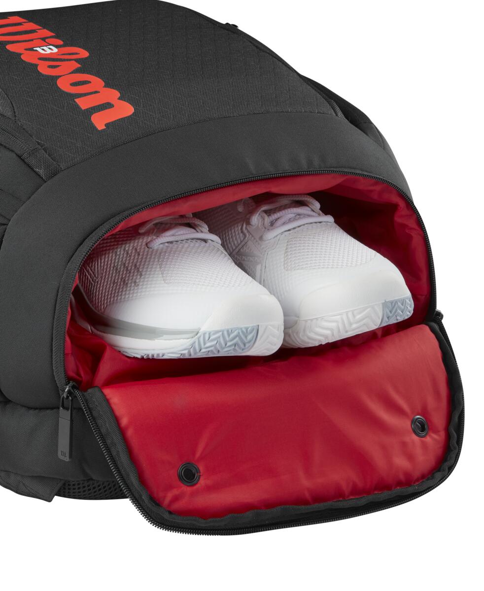 MOCHILA DE TENIS WILSON CLASH V3 BACKPACK BLACK/INFRARED - 5