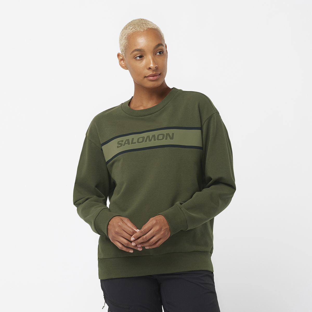 CASACA ESSENTIAL CREW NECK W MUJER - SALOMON - 1
