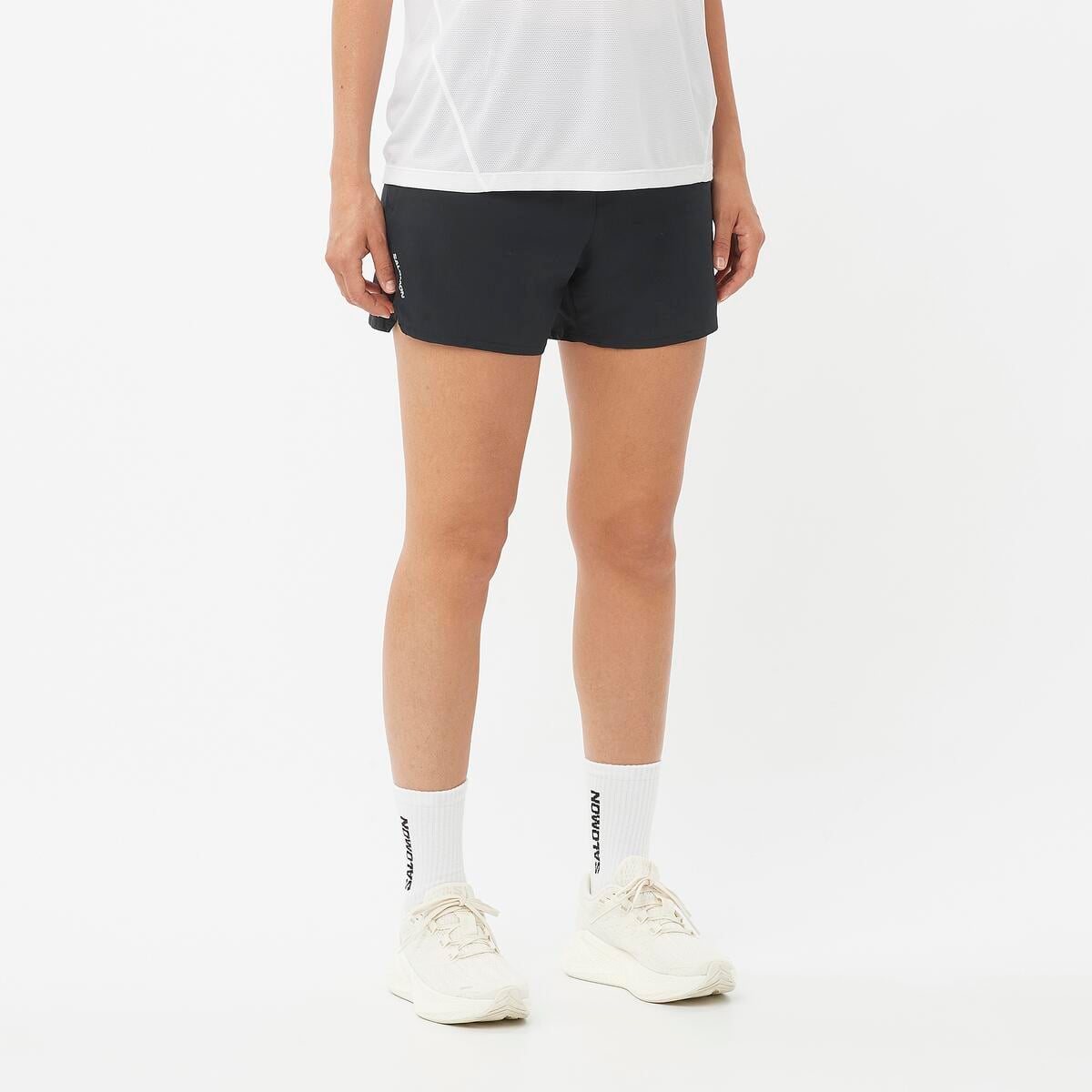 SHORTS DE RUNNING SHAKEOUT CORE 4 MUJER - SALOMON - 1