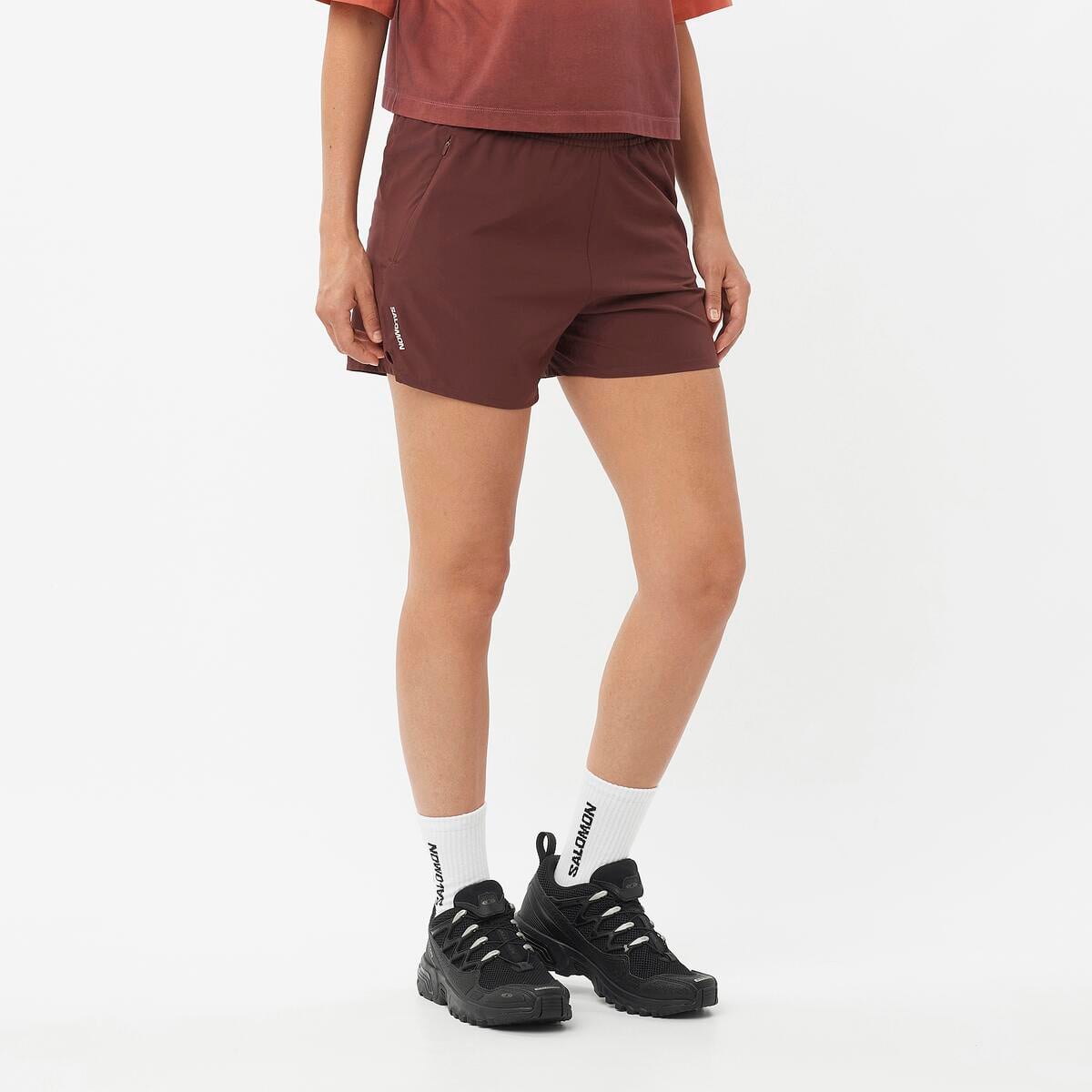 SHORTS DE RUNNING SHAKEOUT CORE 4 MUJER - SALOMON - 1
