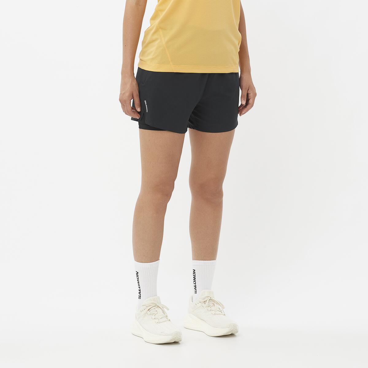SHORTS DE RUNNING SHAKEOUT 4 CORE 2EN1 MUJER - SALOMON - 1