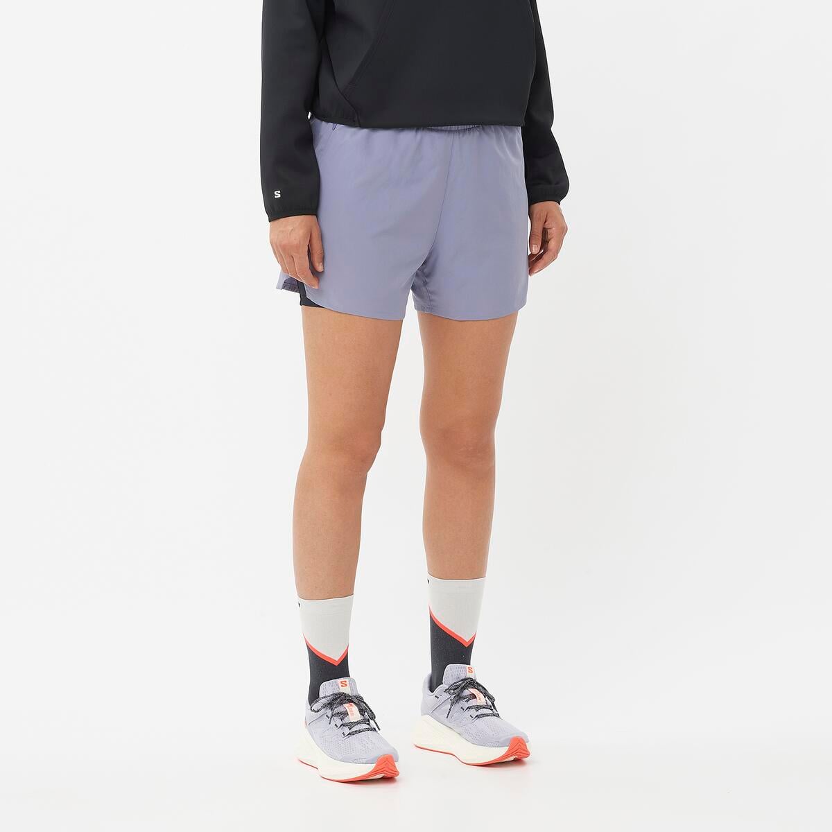 SHORTS DE RUNNING SHAKEOUT 4 CORE 2EN1 MUJER - SALOMON - 1