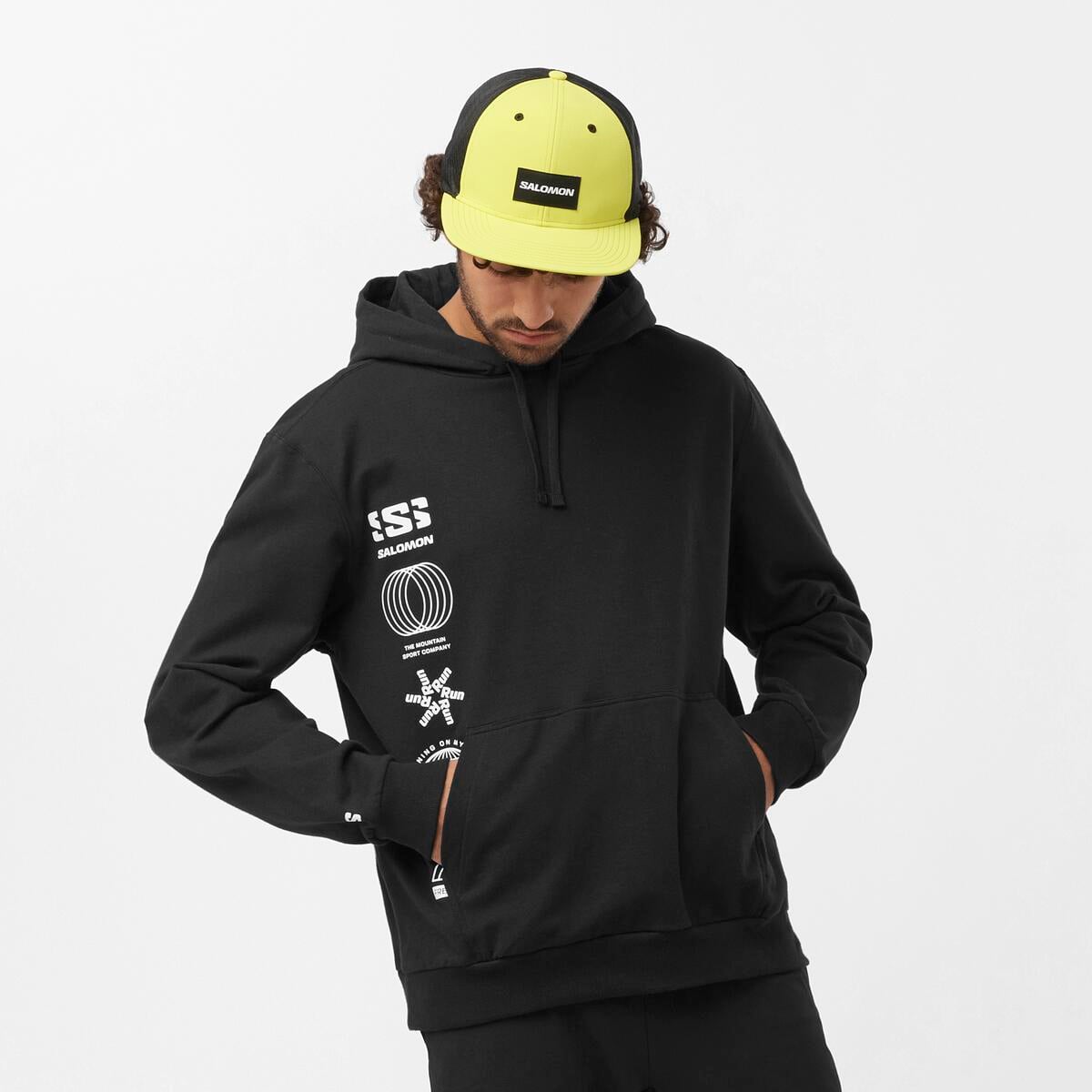 POLERA GRAPHIC PULL OVER HOODY SPORTSTYLE HOMBRE - SALOMON - 1
