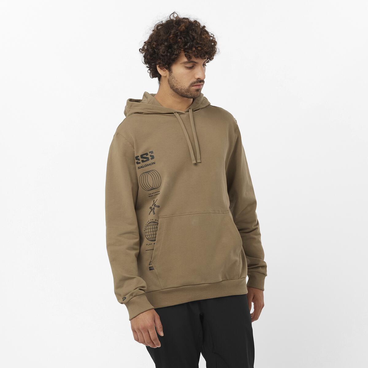POLERA GRAPHIC PULL OVER HOODY SPORTSTYLE HOMBRE - SALOMON - 1