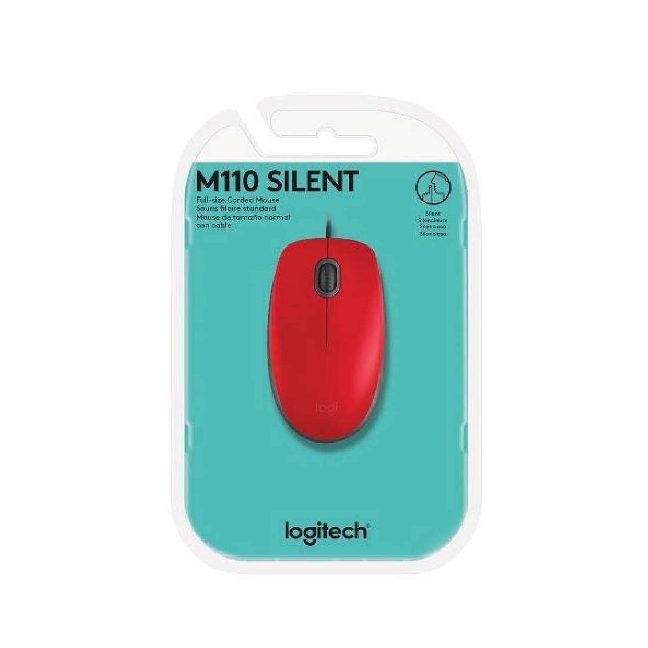 MOUSE LOGITECH M110 ROJO SILENT - 4