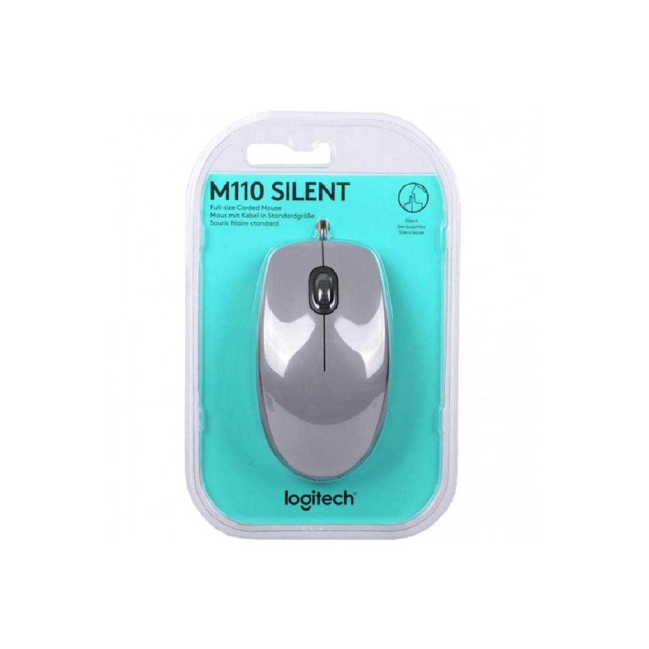 MOUSE LOGITECH M110 GRIS SILENT - 3