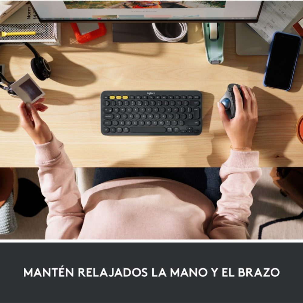 Mouse Logitech M575S Inalambrico Bluetooth Trackball - 4