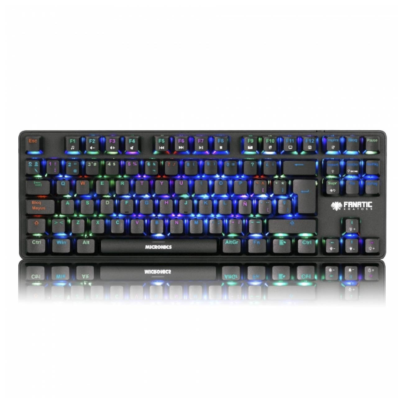 TECLADO WINDOWS Y OTROS MICRONICS KRATOSS MECÁNICO FANATIC FK1008 RGB - 1