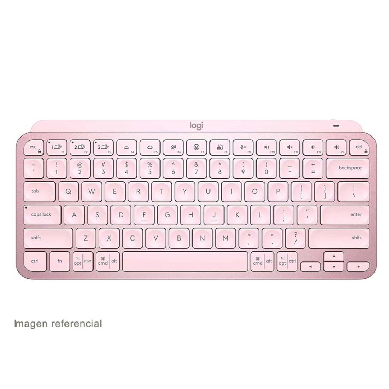 TECLADO WINDOWS MAC OS CHROME OS LINUX KERNEL INALÁMBRICO LOGITECH MX KEYS MINI MULTI-DEVICE BT ILUMINADO ROSE - 1