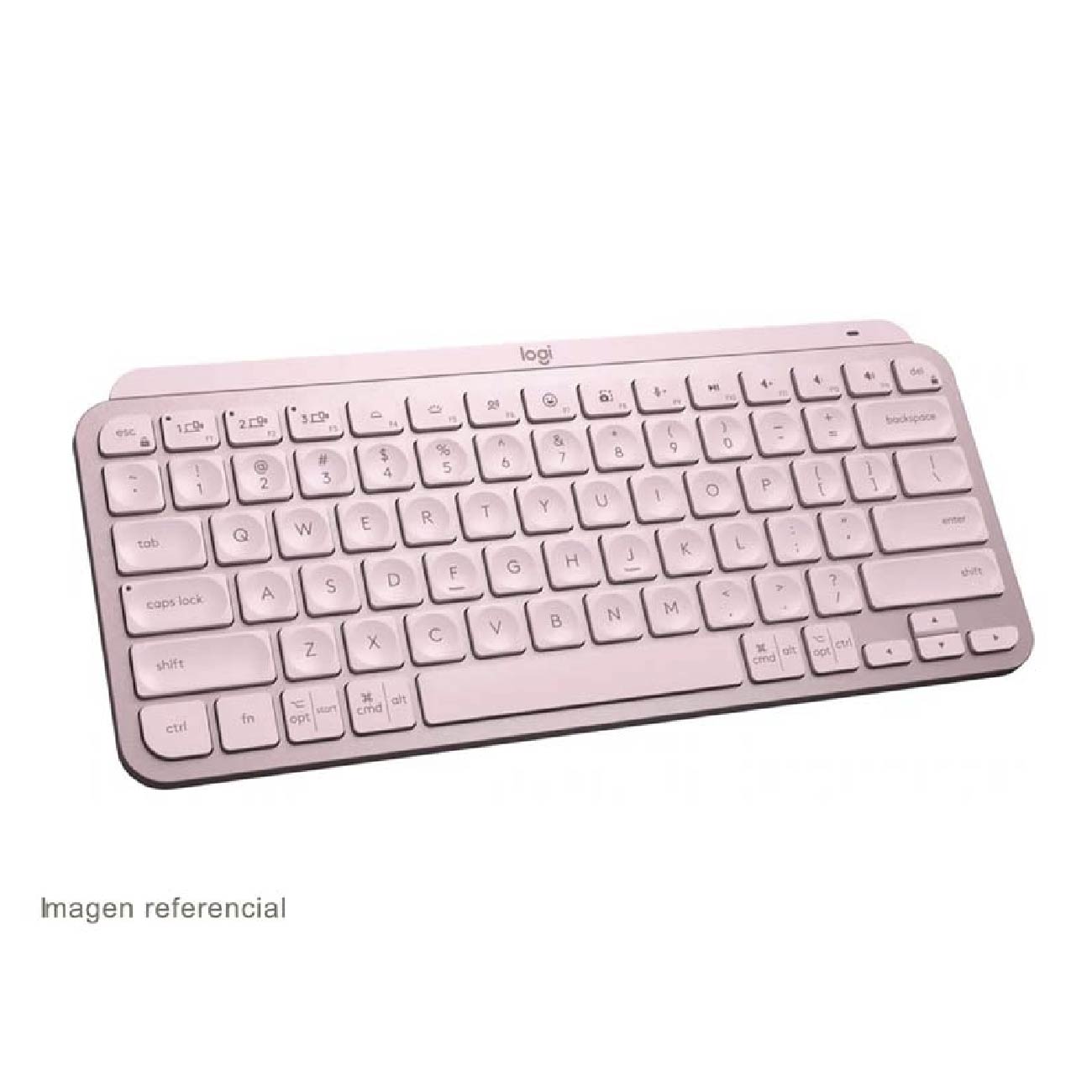 TECLADO WINDOWS MAC OS CHROME OS LINUX KERNEL INALÁMBRICO LOGITECH MX KEYS MINI MULTI-DEVICE BT ILUMINADO ROSE - 2