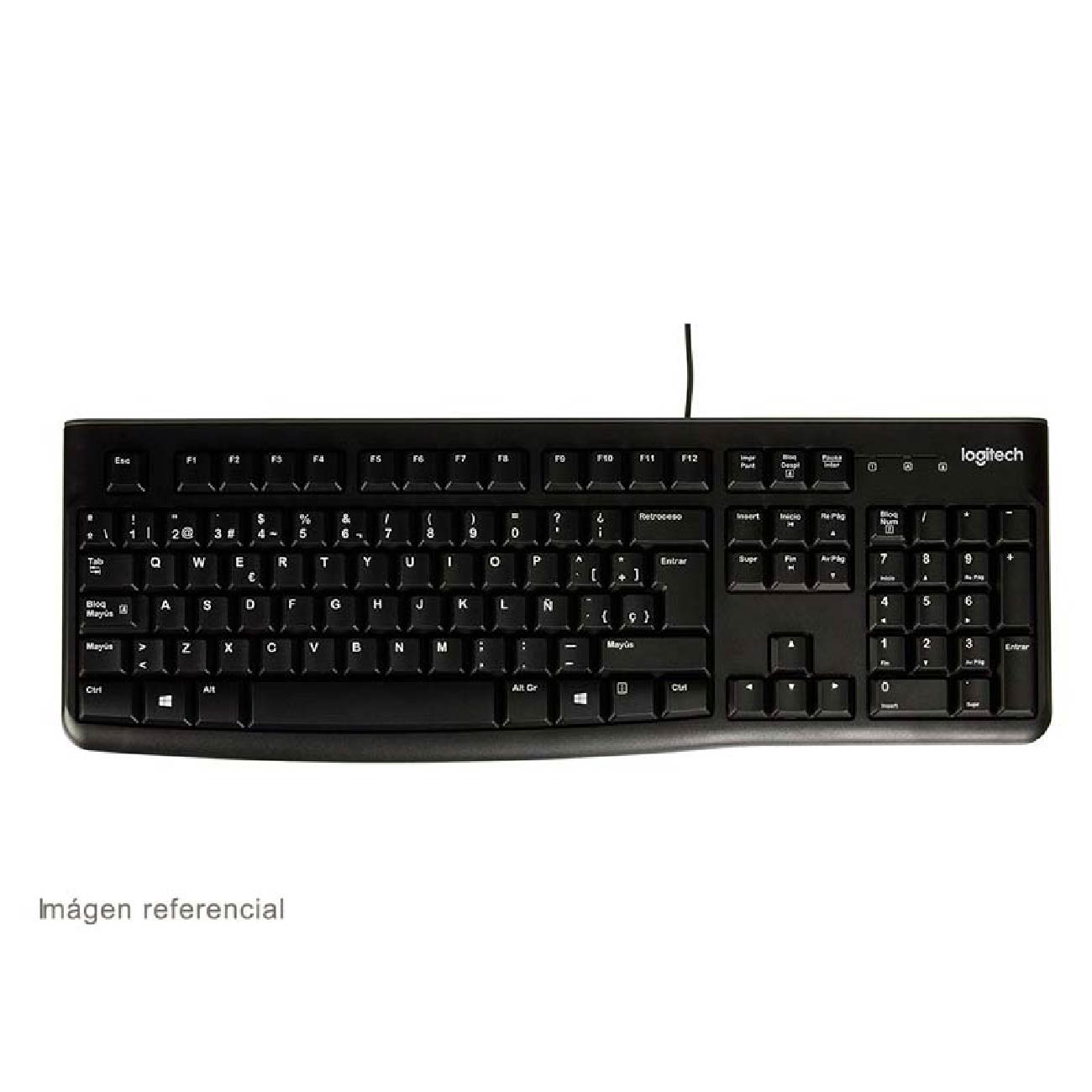 TECLADO WINDOWS XP /7 / VISTA / 8 / 10 LOGITECH K120 USB SP BLACK PN 920-004422 - 2