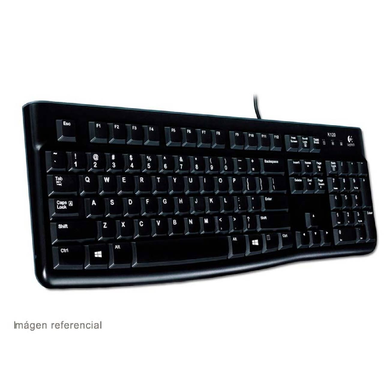 TECLADO WINDOWS XP /7 / VISTA / 8 / 10 LOGITECH K120 USB SP BLACK PN 920-004422 - 3