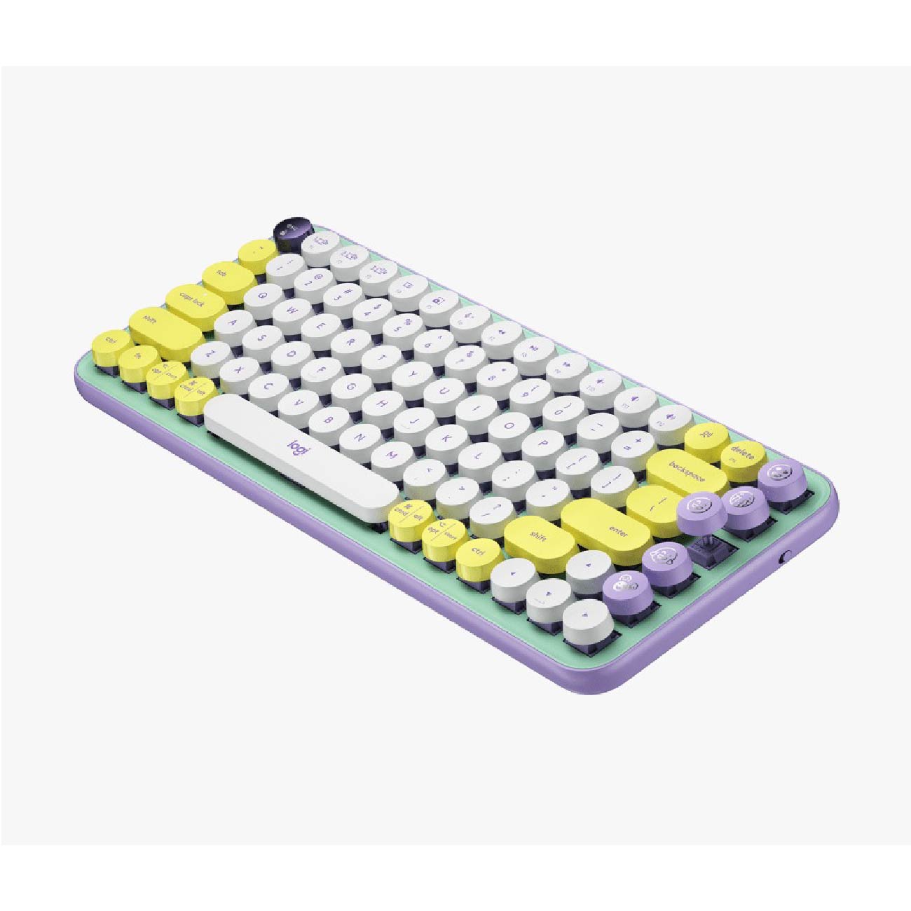 TECLADO INALÁMBRICO LOGITECH POP KEYS BLUETOOTH LILA VERDE - 2