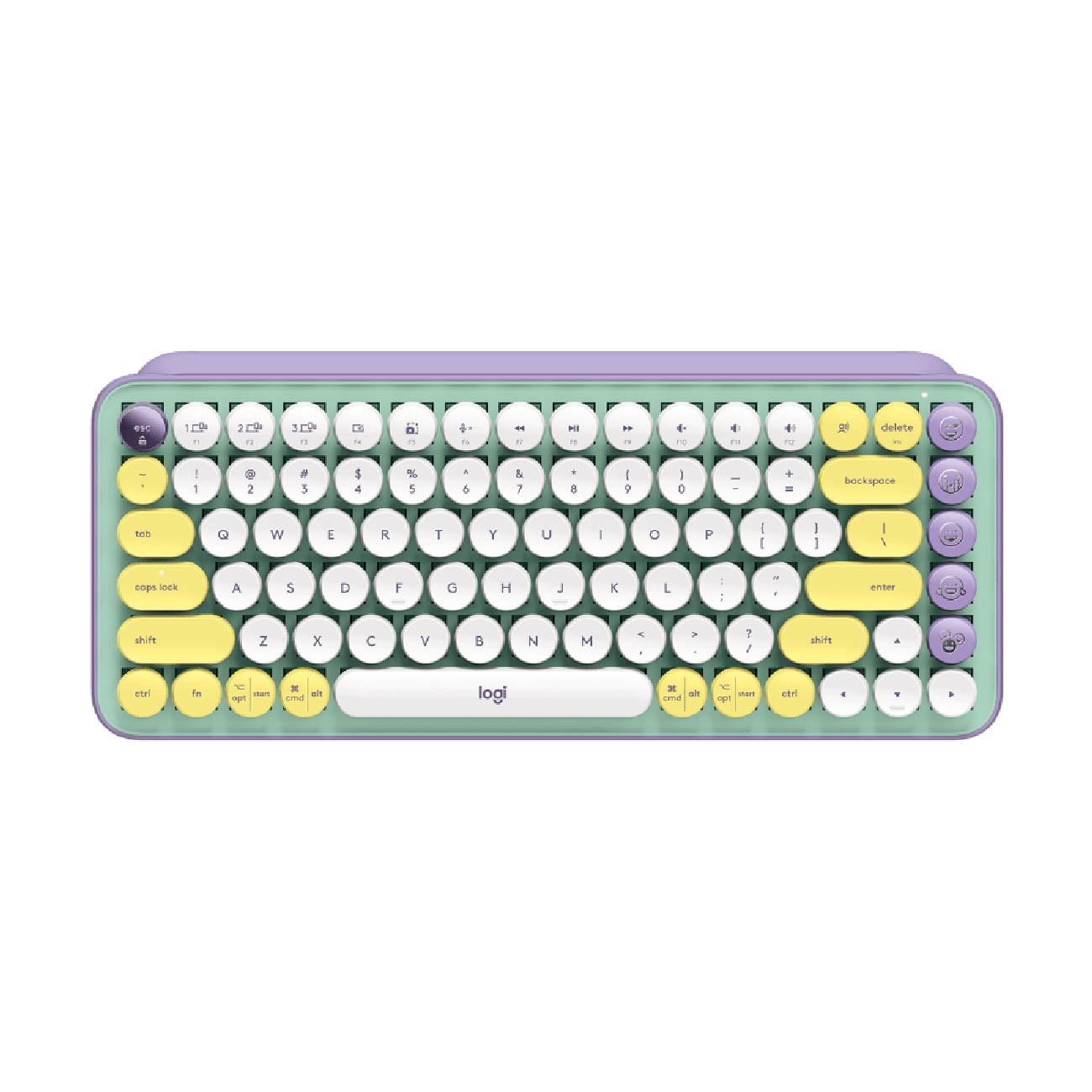 TECLADO INALÁMBRICO LOGITECH POP KEYS BLUETOOTH LILA VERDE - 3