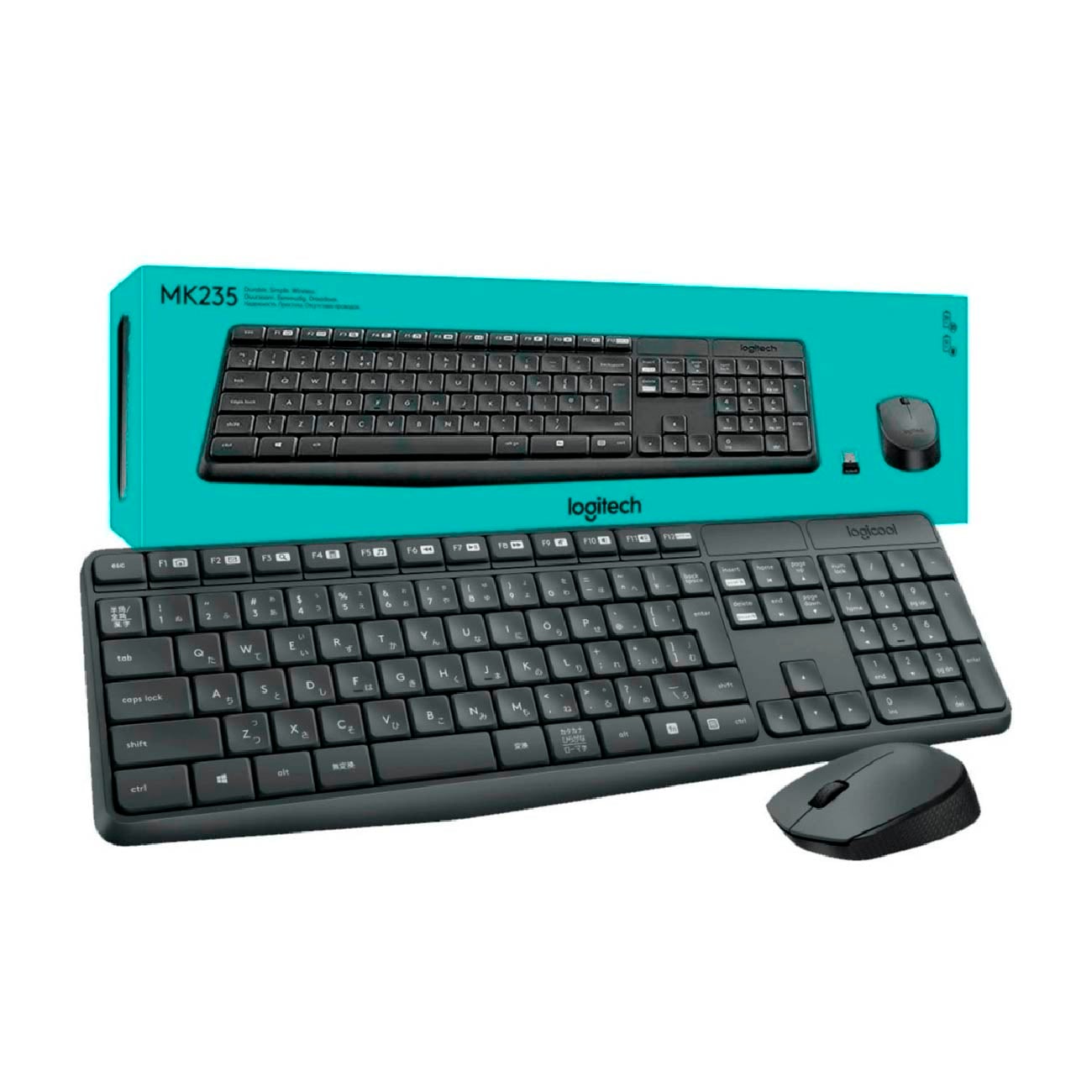 TECLADO INALÁMBRICO LOGITECH Y MOUSE MK235 WIRELESS USB SP BLACK - 1