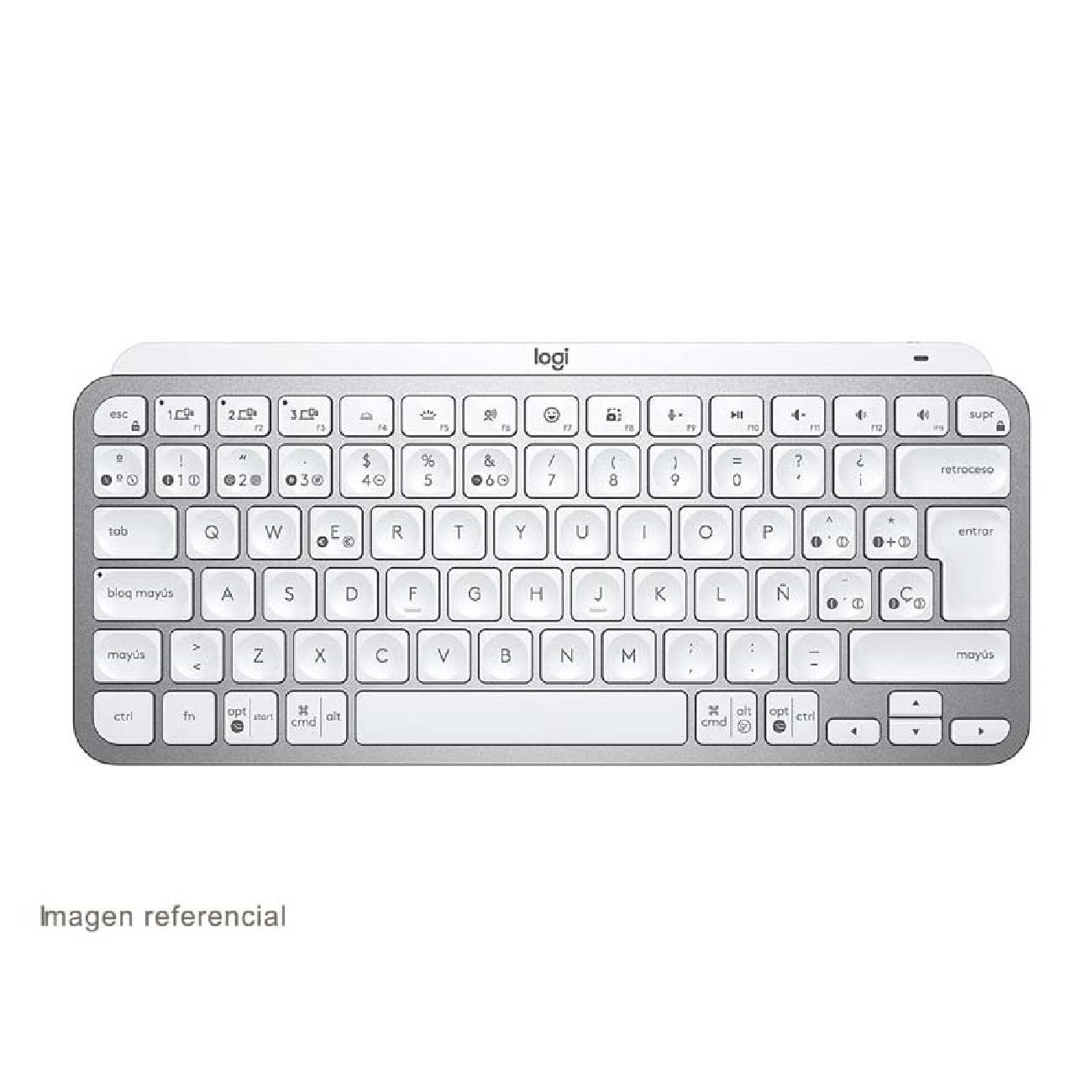 TECLADO LOGITECH MX KEYS MINI MULTI-DEVICE BT ILUMINADO GRIS - 1