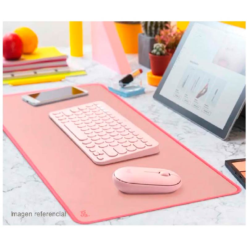 MOUSE PAD LOGITECH ANTI-SALPICADURAS DESKPAD 300X700MM ROSE - 4