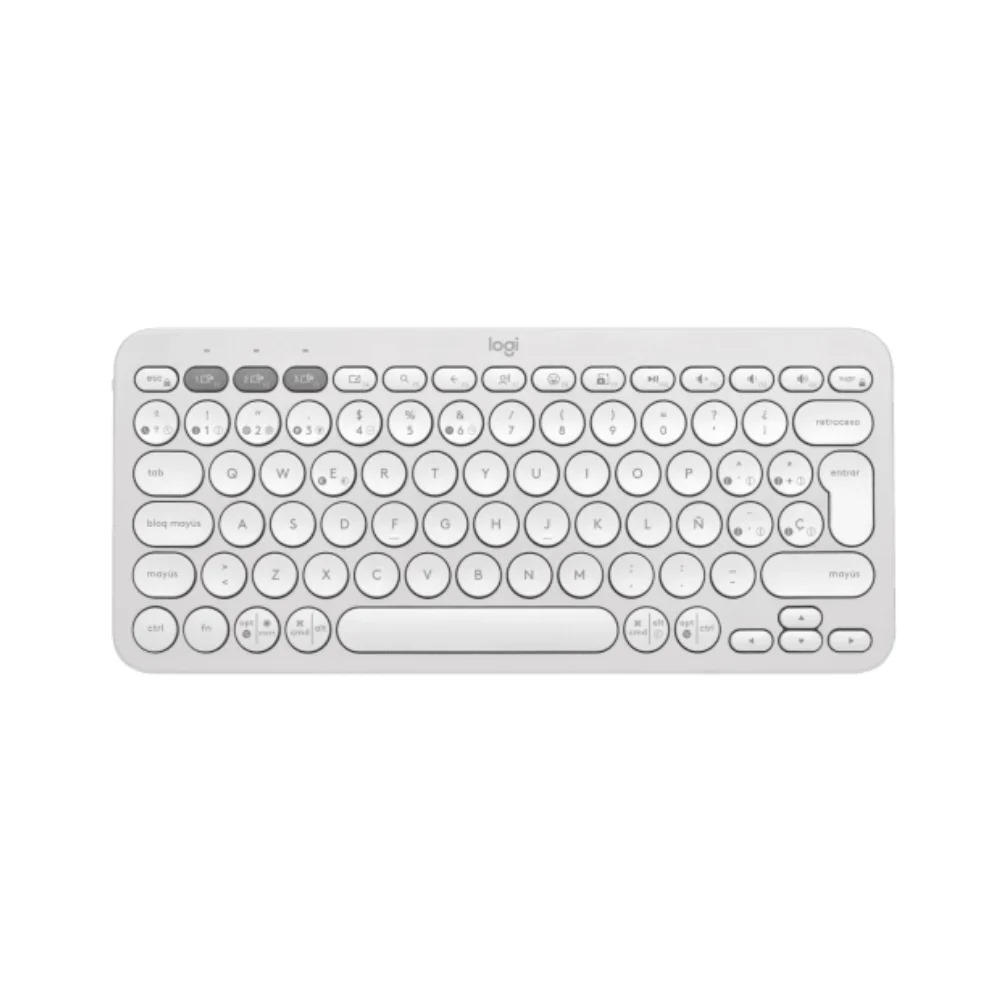 TECLADOS LOGITECH PEBBLE 2 K380S BLUETOOTH/WIRELESS BLANCO - 1
