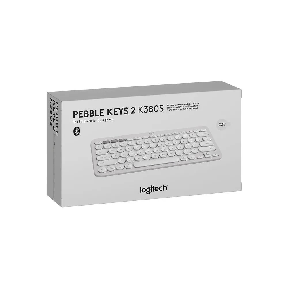 TECLADOS LOGITECH PEBBLE 2 K380S BLUETOOTH/WIRELESS BLANCO - 3