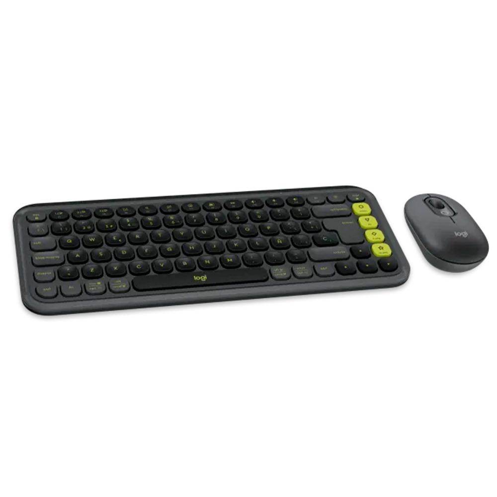 TECLADO + MOUSE LOGITECH POP ICON COMBO OFF NEGRO - 1