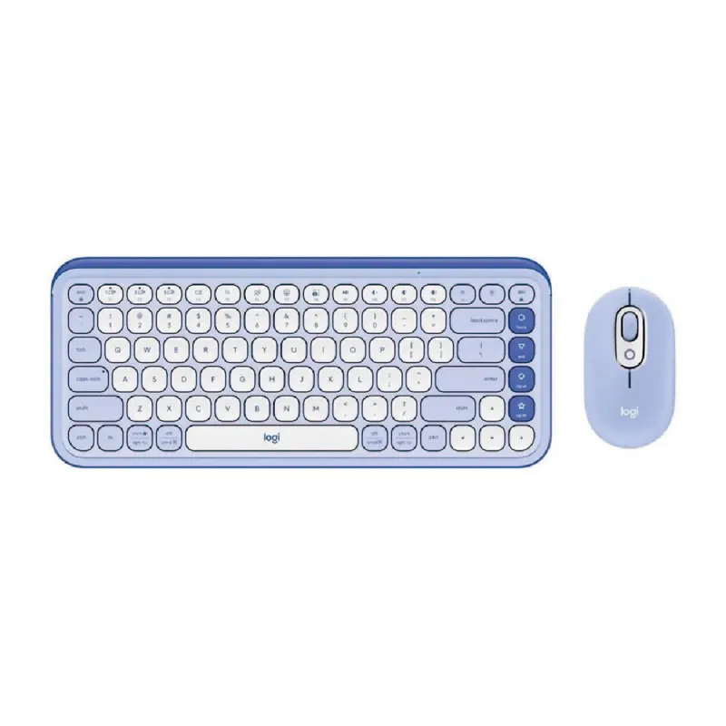 TECLADO + MOUSE LOGITECH POP ICON COMBO LILAC - 1