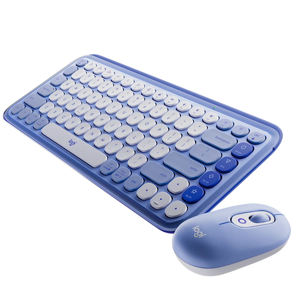 TECLADO + MOUSE LOGITECH POP ICON COMBO LILAC - 3