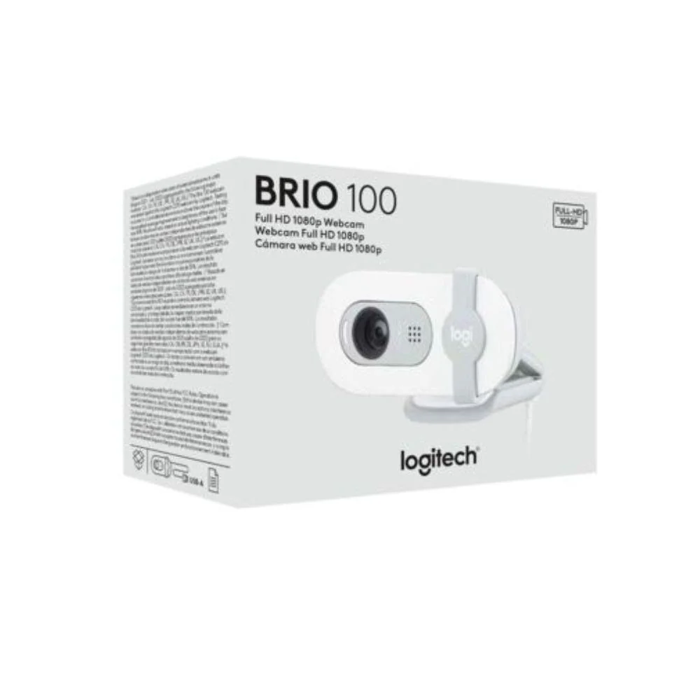 CAMARA WEB LOGITECH BRIO 100 FHD 1080P USB-A WHITE - 3