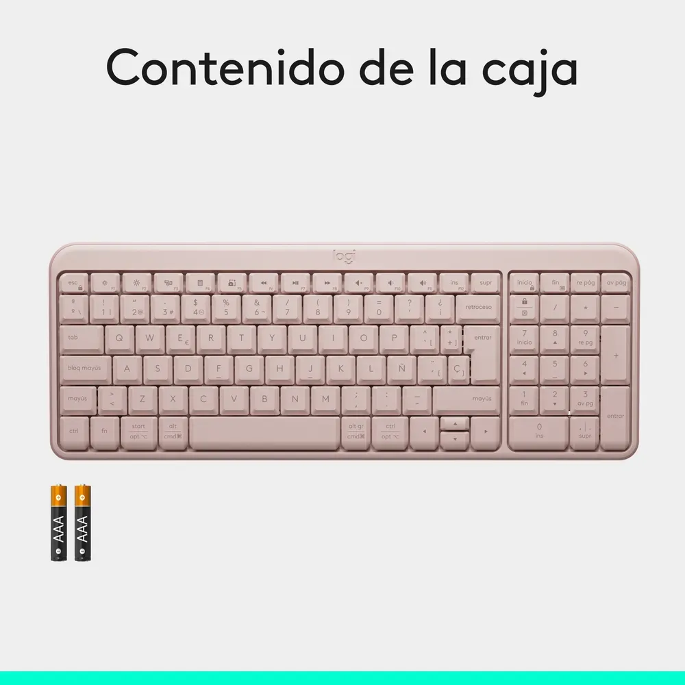 TECLADO LOGITECH K250 ROSA - 4