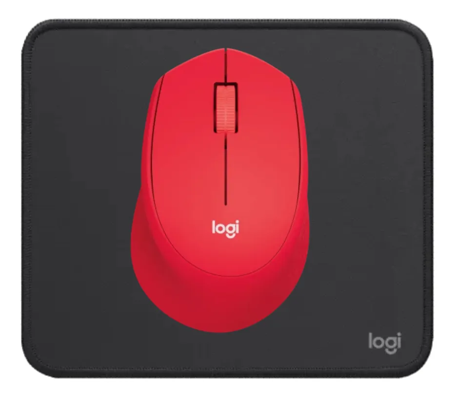 MOUSE INALAMBRICO M280 Y MOUSE PAD LOGITECH ROJO - 1