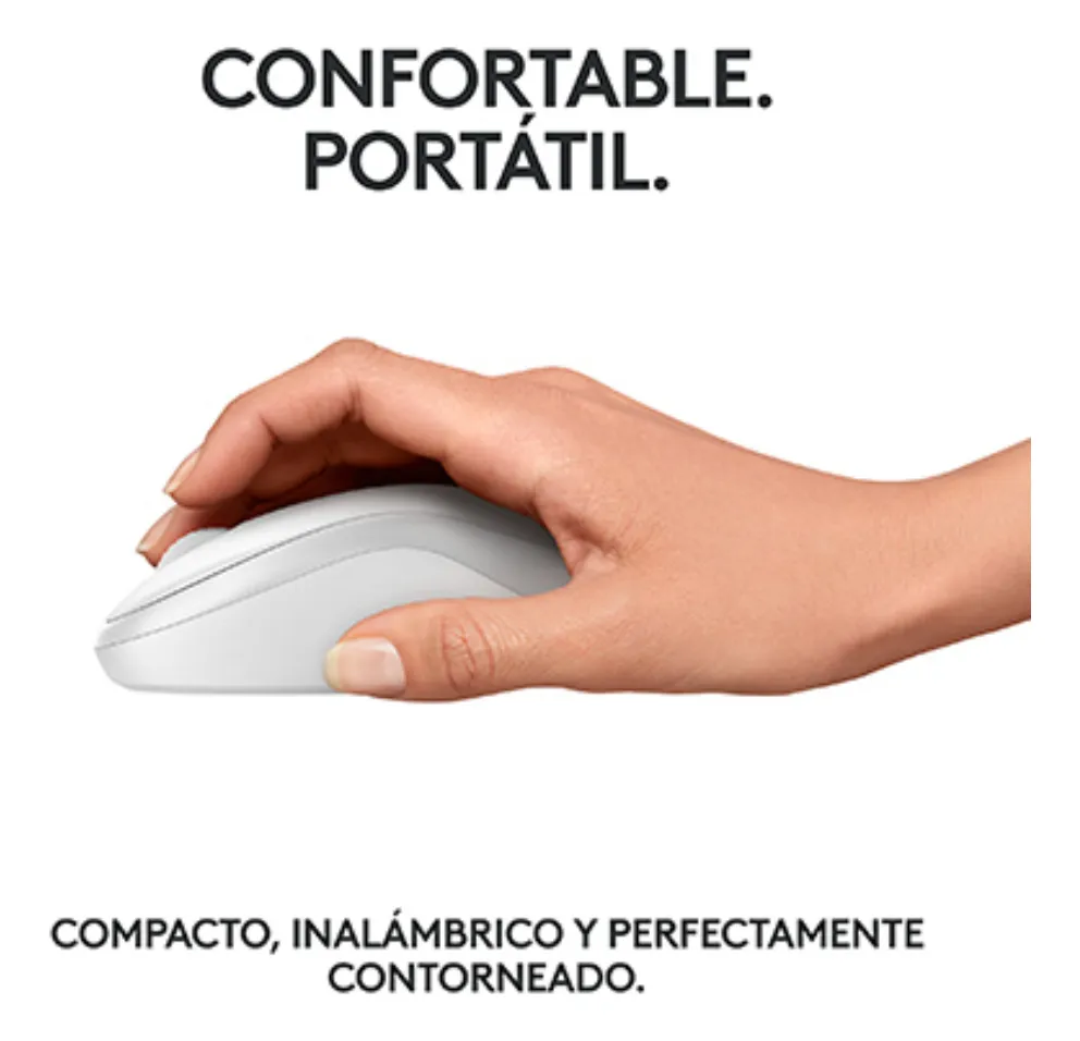 MOUSE LOGITECH M240 BLANCO INALÁMBRICO CON BLUETOOTH Y MOUSE PAD PACK DE PRECISIÓN - 2