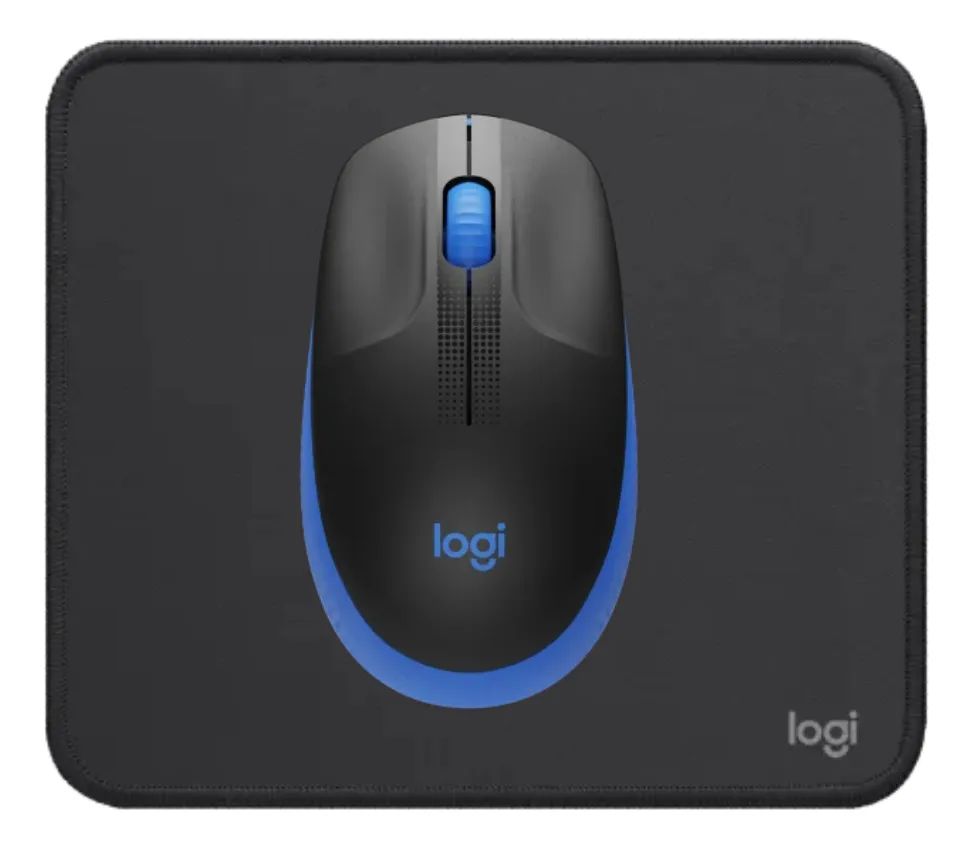 MOUSE INALAMBRICO M190 Y MOUSE PAD LOGITECH AZUL - 1