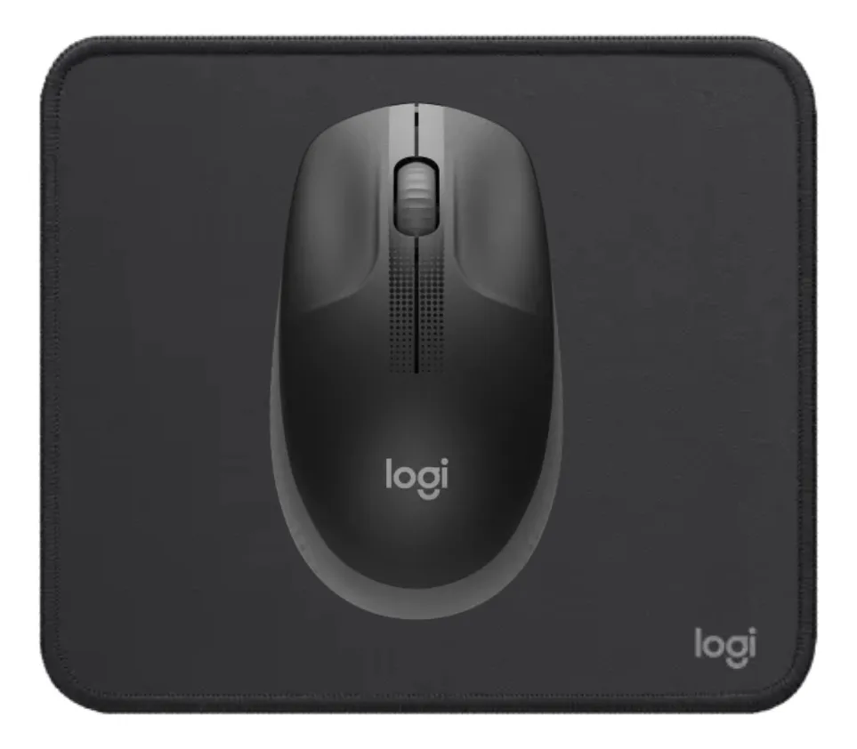 MOUSE INALAMBRICO M190 Y MOUSE PAD LOGITECH NEGRO - 1