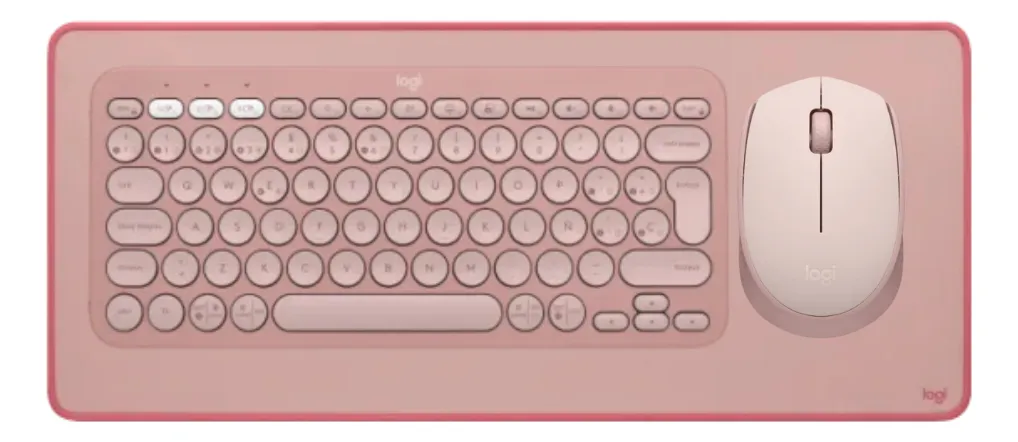 TECLADO K380S Y MOUSE M170 Y PAD MOUSE LOGITECH ROSA - 1