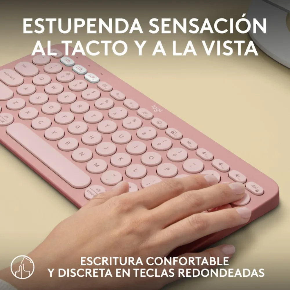 TECLADO K380S Y MOUSE M170 Y PAD MOUSE LOGITECH ROSA - 2